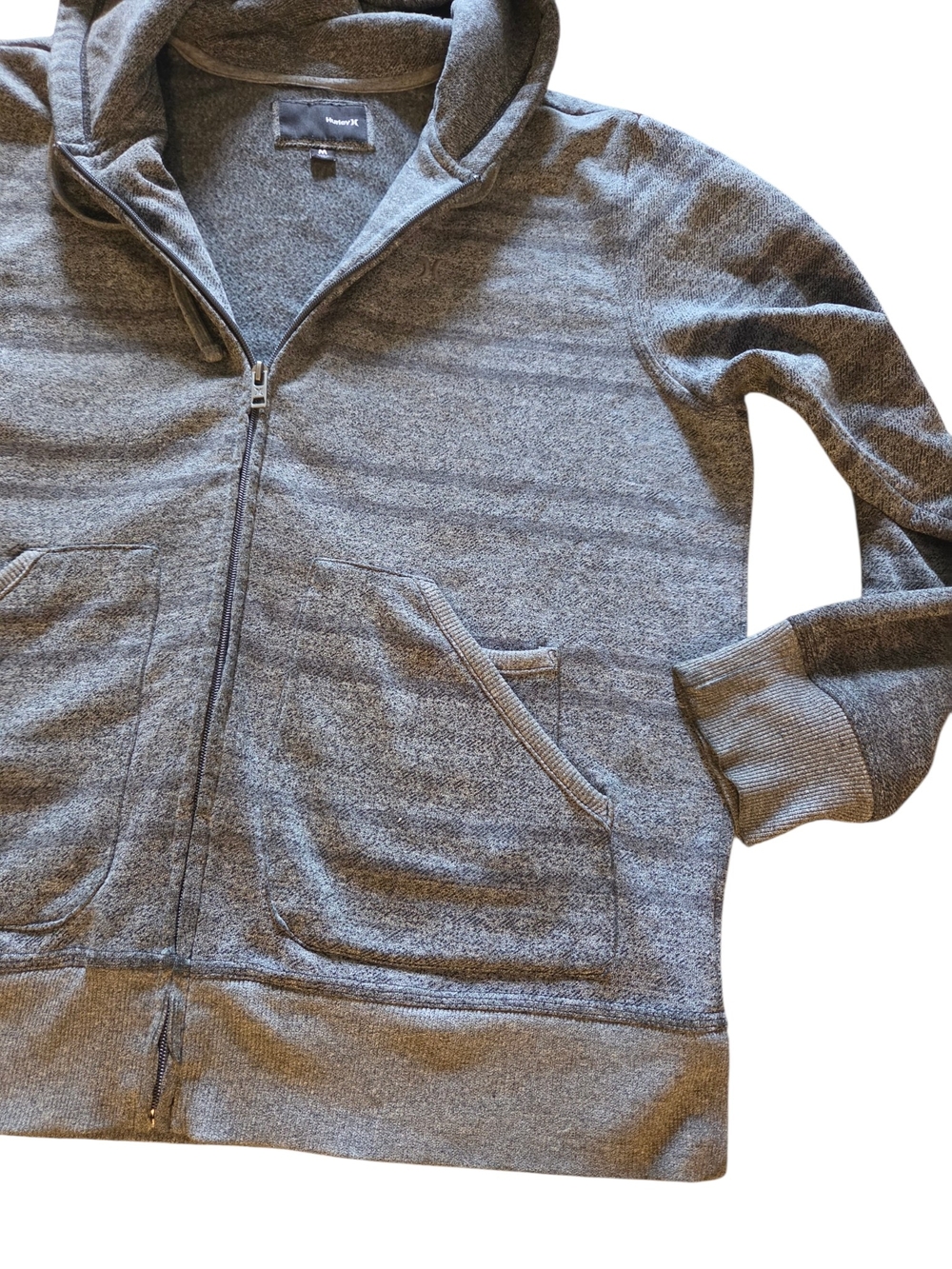 Hurley Men's Gray Full-Zip Hooded Jacket - Picture 4 of 6